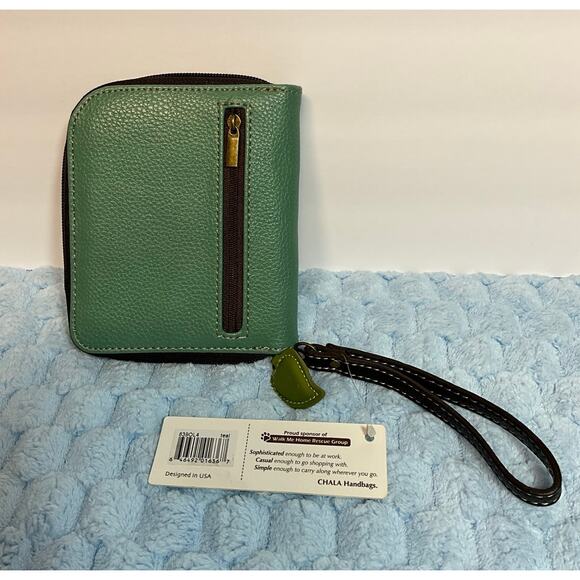 NWT CHALA Zip Around Wallet OWL II ( Teal) - Picture 2 of 6